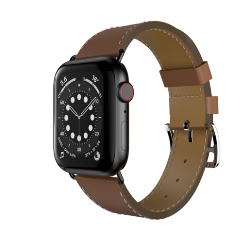 Ремешок SwitchEasy Classic для Apple Watch 7 45mm&1~6 SE 42/44mm. Материал: натуральная кожа. Цвет: коричневый