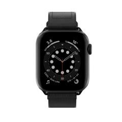 Ремешок SwitchEasy Hybrid для Apple Watch 7 41mm&amp;1~6, SE 38/40mm. Материал: силикон/натуральная кожа. Цвет: черный