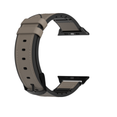 Ремешок SwitchEasy Hybrid для Apple Watch 7 45mm&amp;1~6, SE 38/40mm. Материал: силикон/натуральная кожа. Цвет: серый