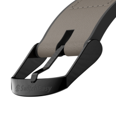 Ремешок SwitchEasy Hybrid для Apple Watch 7 45mm&amp;1~6, SE 38/40mm. Материал: силикон/натуральная кожа. Цвет: серый