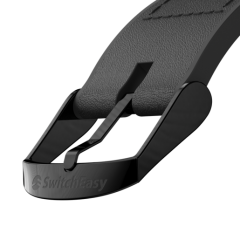 Ремешок SwitchEasy Hybrid для Apple Watch 7 45mm&amp;1~6, SE 42/44mm. Материал: силикон/натуральная кожа. Цвет: черный