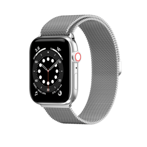 Ремешок SwitchEasy Mesh для Apple Watch 7 45mm&1~6, SE 42/44mm. Материал: нержавеющая сталь. Цвет: серебряный.
