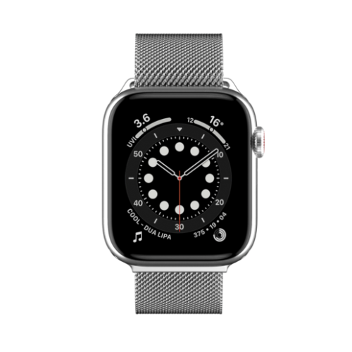 Ремешок SwitchEasy Mesh для Apple Watch 7 45mm&1~6, SE 42/44mm. Материал: нержавеющая сталь. Цвет: серебряный.