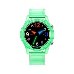 Welbe Effect Neon Умные Часы. 1.28"/TFT/240x240/200 mAh/круг/силикон. Цвет: зеленый неон
