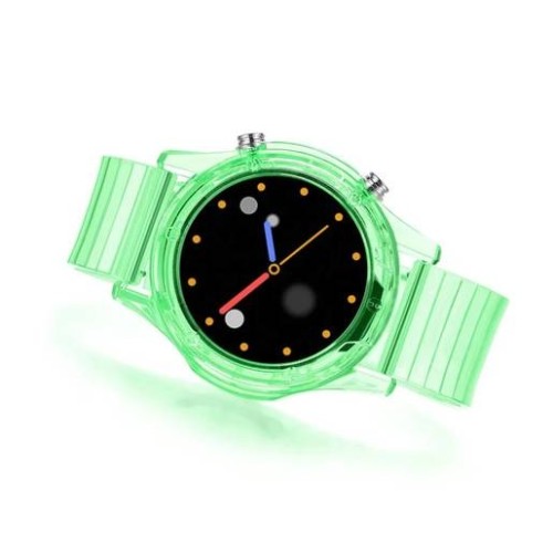 Welbe Effect Neon Умные Часы. 1.28"/TFT/240x240/200 mAh/круг/силикон. Цвет: зеленый неон