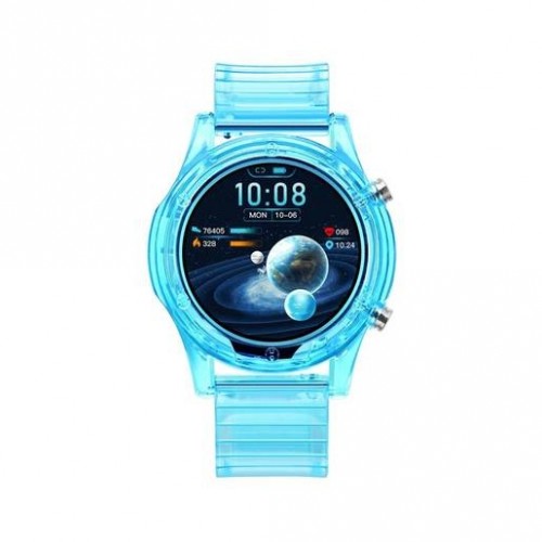 Умные часы Welbe Effect Neon 1.28"/TFT/240x240/200 mAh/круг/силикон. Цвет: синий неон