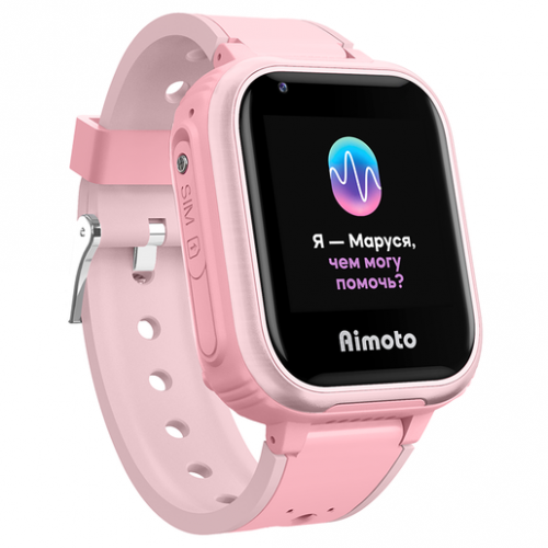 AIMOTO IQ 4G Детские умные часы с голосовым помощником Маруся (розовые)