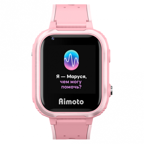 AIMOTO IQ 4G Детские умные часы с голосовым помощником Маруся (розовые)