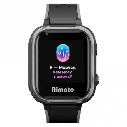 AIMOTO IQ 4G Детские умные часы с голосовым помощником Маруся (черные)