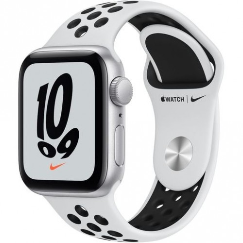 Часы Apple Watch Nike SE GPS, 40mm Silver Aluminium Case with Pure Platinum/Black Nike Sport Band,Корпус из серебристого алюминия, спортивный ремешок Nike цвета чистая платина/ черный 40 мм