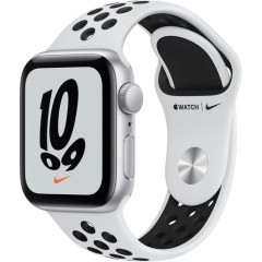 Часы Apple Watch Nike SE GPS, 40mm Silver Aluminium Case with Pure Platinum/Black Nike Sport Band,Корпус из серебристого алюминия, спортивный ремешок Nike цвета чистая платина/ черный 40 мм