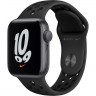 Часы Apple Watch Nike SE GPS, 40mm Space Grey Aluminium Case with Anthracite/Black Nike Sport Band,Корпус из алюминия цвета «серый космос», спортивный ремешок Nike цвета антрацитовый/черный 40 мм