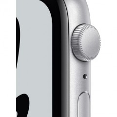 Часы Apple Watch Nike SE GPS, 44mm Silver Aluminium Case with Pure Platinum/Black Nike Sport Band,Корпус из серебристого алюминия, спортивный ремешок Nike цвета чистая платина/ черный 44 мм