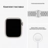 Часы Apple Watch Nike Series 7 GPS, 41mm Starlight Aluminium Case with Pure Platinum/Black Nike Sport Band,Корпус из алюминия цвета «сияющая звезда», спортивный ремешок Nike цвета чистая платина/ черный 41 мм