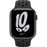 Часы Apple Watch Nike Series 7 GPS, 45mm Midnight Aluminium Case with Anthracite/Black Nike Sport Band,Корпус из алюминия цвета «темная ночь», спортивный ремешок Nike цвета антрацитовый/черный 45 мм 