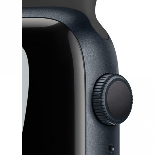 Часы Apple Watch Nike Series 7 GPS, 45mm Midnight Aluminium Case with Anthracite/Black Nike Sport Band,Корпус из алюминия цвета «темная ночь», спортивный ремешок Nike цвета антрацитовый/черный 45 мм 