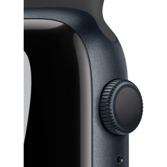 Часы Apple Watch Nike Series 7 GPS, 45mm Midnight Aluminium Case with Anthracite/Black Nike Sport Band,Корпус из алюминия цвета «темная ночь», спортивный ремешок Nike цвета антрацитовый/черный 45 мм 