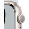 Часы Apple Watch Nike Series 7 GPS, 45mm Starlight Aluminium Case with Pure Platinum/Black Nike Sport Band,Корпус из алюминия цвета «сияющая звезда», спортивный ремешок Nike цвета чистая платина/ черный 45 мм