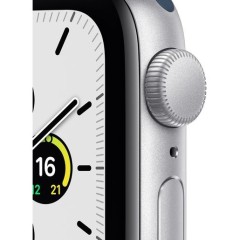 Часы Apple Watch SE GPS, 40mm Silver Aluminium Case with Abyss Blue Sport Band, Корпус из серебристого алюминия, спортивный ремешок цвета «синий омут» 40 мм 