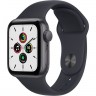 Часы Apple Watch SE GPS, 40mm Space Grey Aluminium Case with Midnight Sport Band, Корпус из алюминия цвета «серый космос», спортивный ремешок цвета «темная ночь» 40 мм 