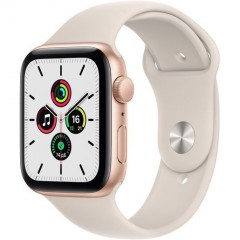 Часы Apple Watch SE GPS, 44mm Gold Aluminium Case with Starlight Sport Band,Корпус из алюминия золотого цвета, спортивный ремешок цвета «сияющая звезда» 44 мм