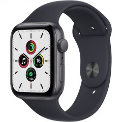 Часы Apple Watch SE GPS, 44mm Space Grey Aluminium Case with Midnight Sport Band,Корпус из алюминия цвета «серый космос», спортивный ремешок цвета «темная ночь» 44 мм 