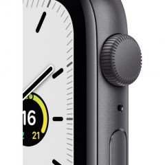 Часы Apple Watch SE GPS, 44mm Space Grey Aluminium Case with Midnight Sport Band,Корпус из алюминия цвета «серый космос», спортивный ремешок цвета «темная ночь» 44 мм 
