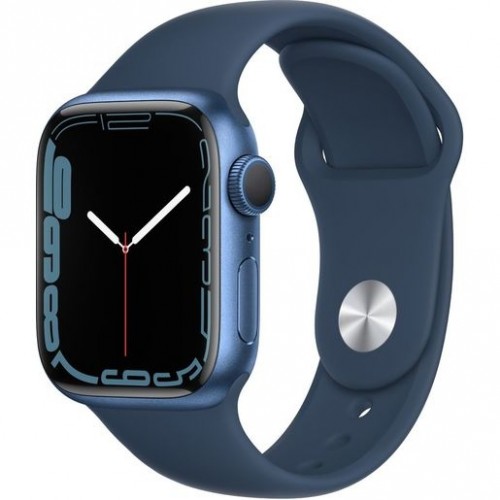 Часы Apple Watch Series 7 GPS, 41mm Blue Aluminium Case with Abyss Blue Sport Band,Корпус из алюминия синего цвета, спортивный ремешок цвета «синий омут» 41 мм 