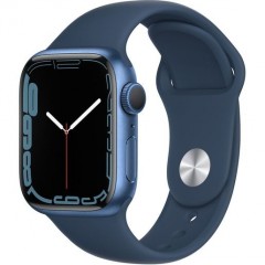 Часы Apple Watch Series 7 GPS, 41mm Blue Aluminium Case with Abyss Blue Sport Band,Корпус из алюминия синего цвета, спортивный ремешок цвета «синий омут» 41 мм 