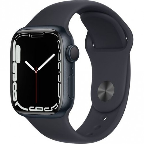 Часы Apple Watch Series 7 GPS, 41mm Midnight Aluminium Case with Midnight Sport Band,Корпус из алюминия цвета «темная ночь», спортивный ремешок цвета «темная ночь» 41 мм 