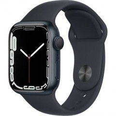 Часы Apple Watch Series 7 GPS, 41mm Midnight Aluminium Case with Midnight Sport Band,Корпус из алюминия цвета «темная ночь», спортивный ремешок цвета «темная ночь» 41 мм 