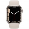 Часы Apple Watch Series 7 GPS, 41mm Starlight Aluminium Case with Starlight Sport Band,Корпус из алюминия цвета «сияющая звезда», спортивный ремешок цвета «сияющая заря» 41 мм 