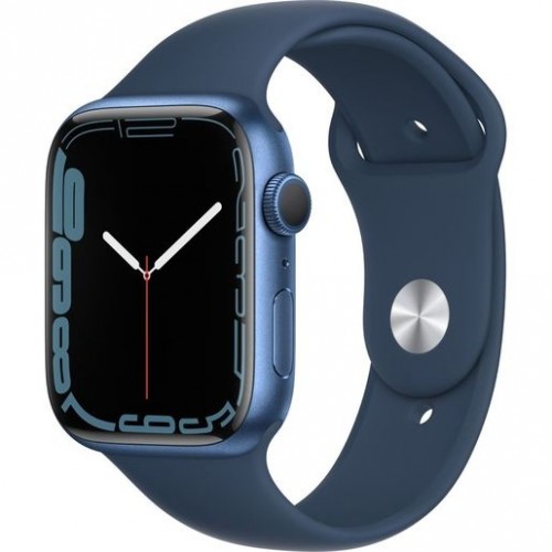 Часы Apple Watch Series 7 GPS, 45mm Blue Aluminium Case with Abyss Blue Sport Band,Корпус из алюминия синего цвета, спортивный ремешок цвета «синий омут» 45 мм 