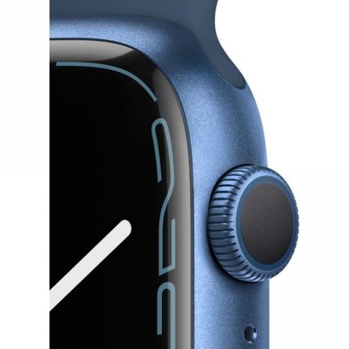 Часы Apple Watch Series 7 GPS, 45mm Blue Aluminium Case with Abyss Blue Sport Band,Корпус из алюминия синего цвета, спортивный ремешок цвета «синий омут» 45 мм 