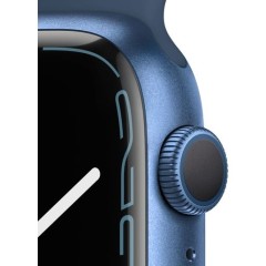 Часы Apple Watch Series 7 GPS, 45mm Blue Aluminium Case with Abyss Blue Sport Band,Корпус из алюминия синего цвета, спортивный ремешок цвета «синий омут» 45 мм 