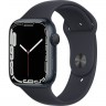 Часы Apple Watch Series 7 GPS, 45mm Midnight Aluminium Case with Midnight Sport Band,Корпус из алюминия цвета «темная ночь», спортивный ремешок цвета «темная ночь» 45 мм 