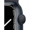 Часы Apple Watch Series 7 GPS, 45mm Midnight Aluminium Case with Midnight Sport Band,Корпус из алюминия цвета «темная ночь», спортивный ремешок цвета «темная ночь» 45 мм 