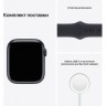 Часы Apple Watch Series 7 GPS, 45mm Midnight Aluminium Case with Midnight Sport Band,Корпус из алюминия цвета «темная ночь», спортивный ремешок цвета «темная ночь» 45 мм 
