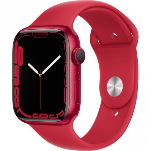 Часы Apple Watch Series 7 GPS, 45mm Red Aluminium Case with Red Sport Band,Корпус из алюминия красного цвета, спортивный ремешок красного цвета 45 мм 
