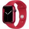 Часы Apple Watch Series 7 GPS, 45mm Red Aluminium Case with Red Sport Band,Корпус из алюминия красного цвета, спортивный ремешок красного цвета 45 мм 