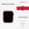 Часы Apple Watch Series 7 GPS, 45mm Red Aluminium Case with Red Sport Band,Корпус из алюминия красного цвета, спортивный ремешок красного цвета 45 мм 