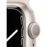 Часы Apple Watch Series 7 GPS, 45mm Starlight Aluminium Case with Starlight Sport Band,Корпус из алюминия цвета «сияющая звезда», спортивный ремешок цвета «сияющая заря» 45 мм 